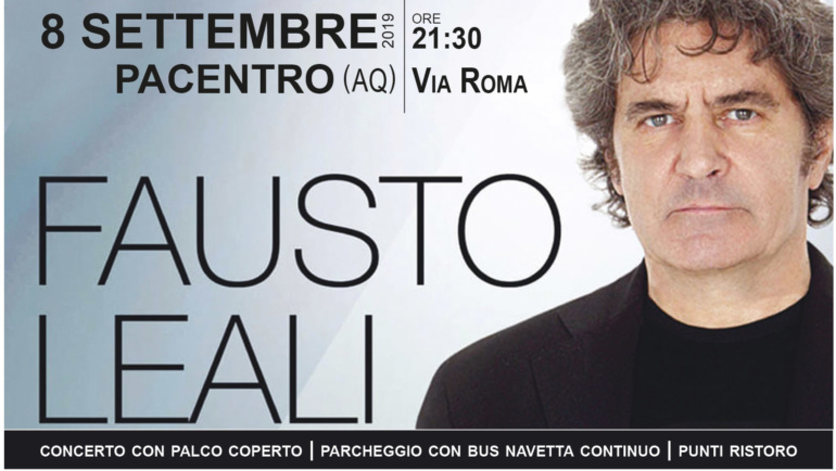8 Settembre 2019, Fausto Leali in concerto a Pacentro.